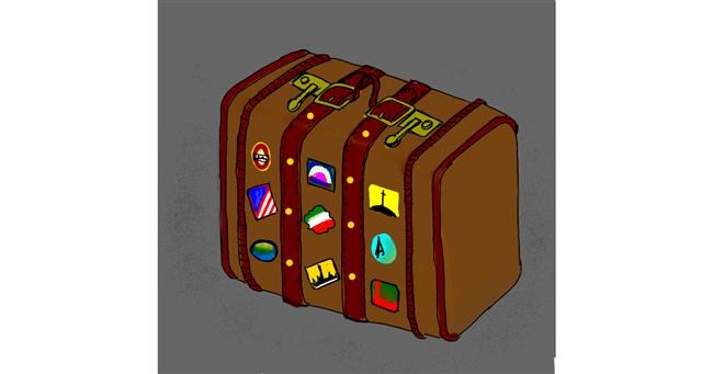 Drawing of Suitcase by Ebony Bones