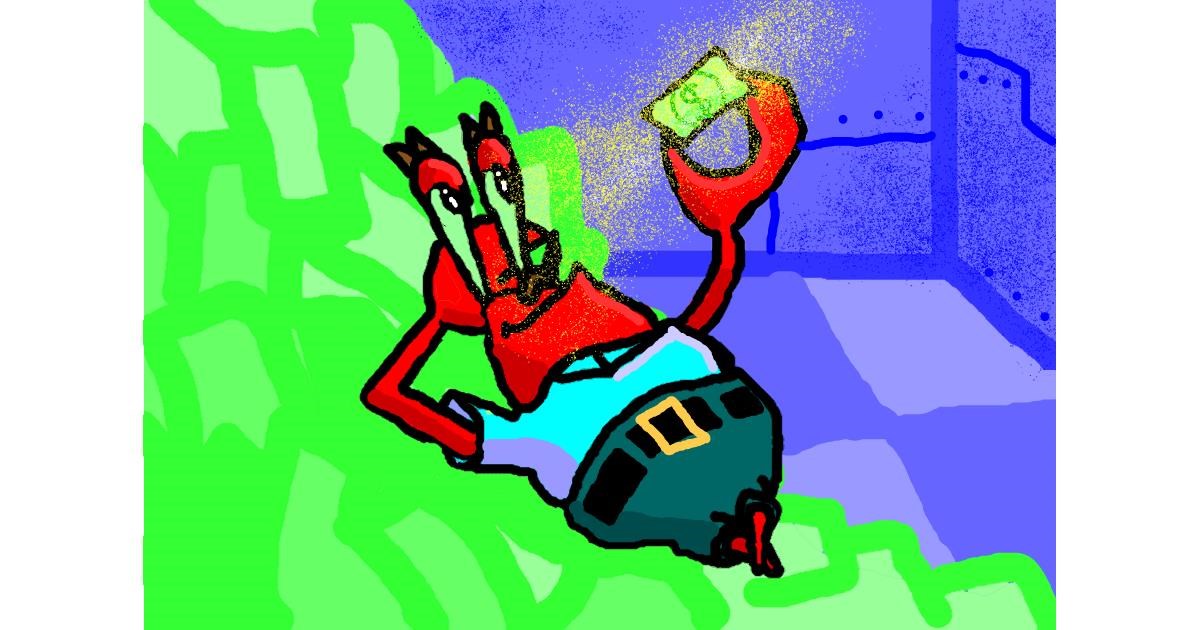 Drawing of Mr. Krabs (spongebob) by Jack536