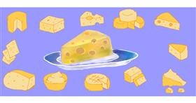 Drawing of Cheese by Kim