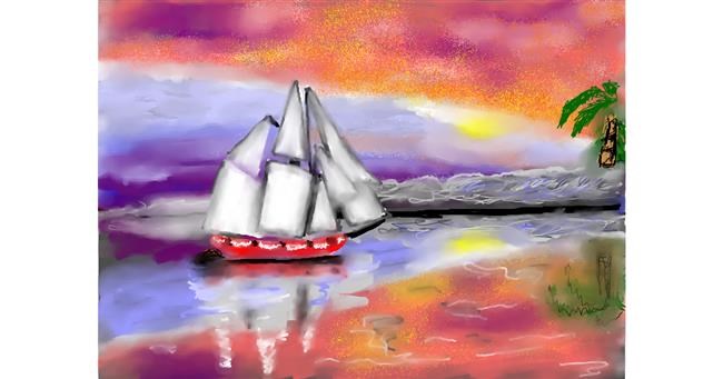Drawing of Sailboat by SAM AKA MARGARET 🙄