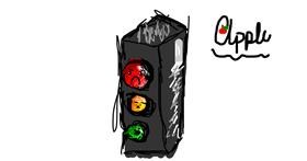 Drawing of Traffic light by Apple