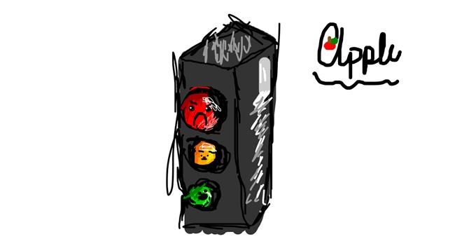 Drawing of Traffic light by Apple