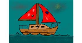 Drawing of Sailboat by jake