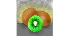 Drawing of Kiwi fruit by Hi