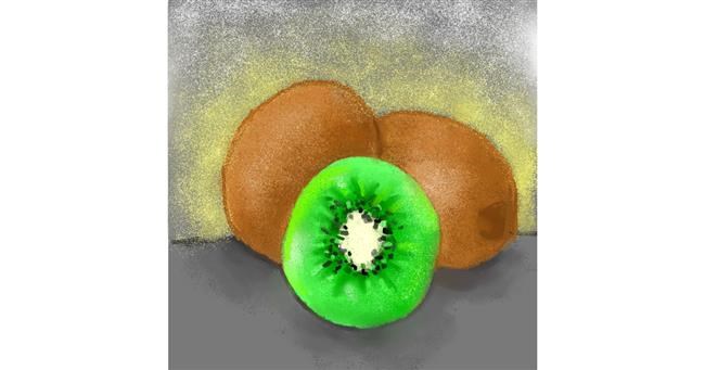 Drawing of Kiwi fruit by Hi