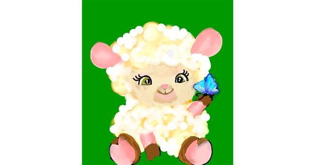 Drawing of Sheep by Nerd999