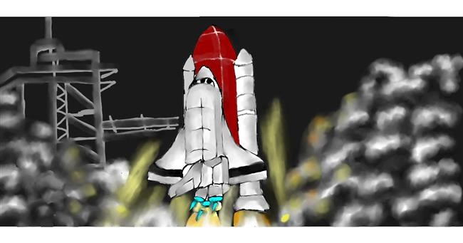 Rakete-Zeichnung von Kim