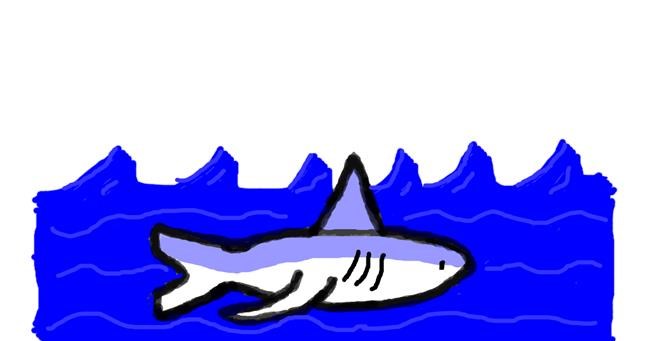 Drawing of Shark by Trash