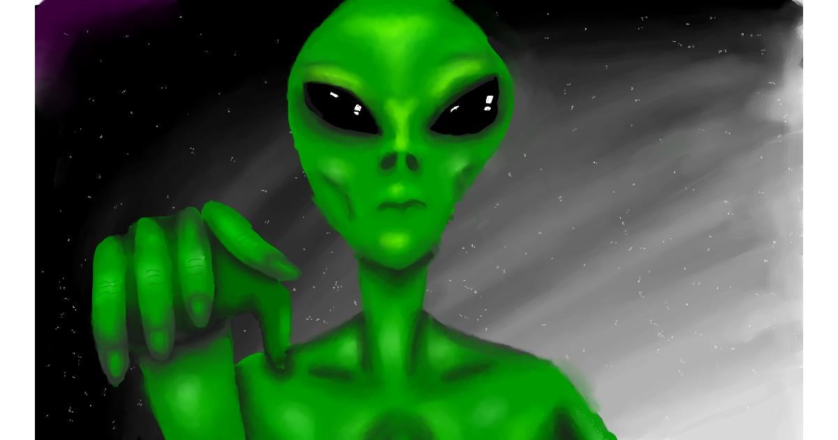 Drawing of Alien by Solin