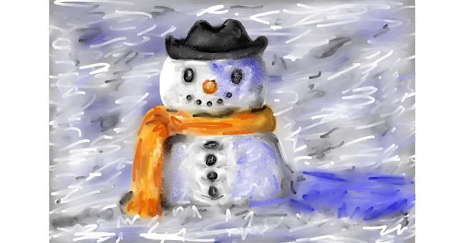 Drawing of Snowman by Soaring Sunshine