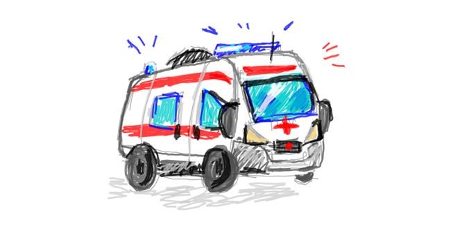 Drawing of Ambulance by Яша