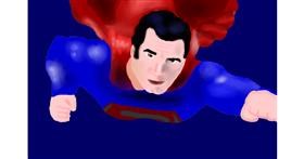 Drawing of Superman by Cahaya