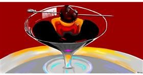 Kirsche-Zeichnung von Swimmer