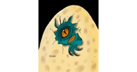 Drawing of Dinosaur by GreyhoundMama