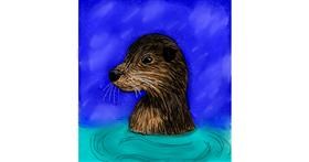Drawing of Otter by KayXXXlee