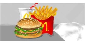 Drawing of French fries by Debidolittle