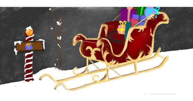 Drawing of Sleigh by Mar