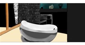 Drawing of Bathtub by Chaching