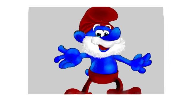 Drawing of Smurf by DebbyLee