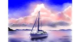 Drawing of Sailboat by Wizard
