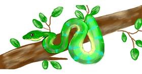 Drawing of Snake by Debidolittle