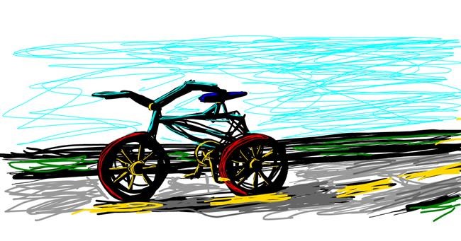 Drawing of Bicycle by Moki