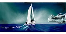 Drawing of Sailboat by Chaching