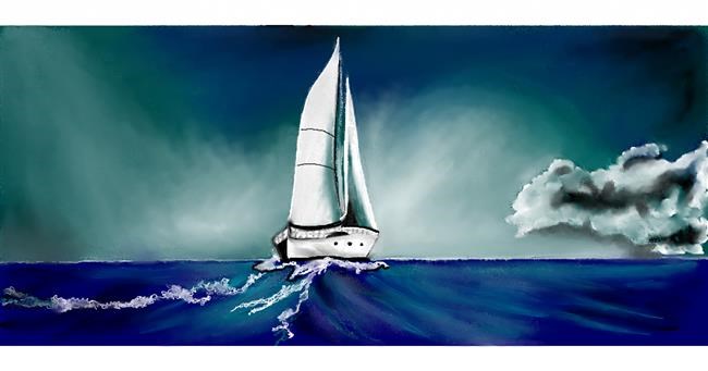 Drawing of Sailboat by Chaching