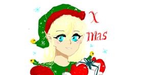 Drawing of Christmas elf by Nixmo