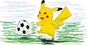 Drawing of Pikachu by Ghost