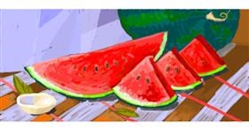 Wassermelone-Zeichnung von Женя