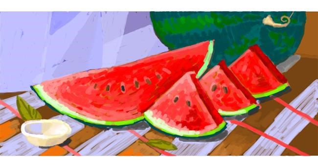 Drawing of Watermelon by Женя