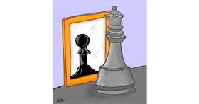 Drawing of Mirror by GreyhoundMama