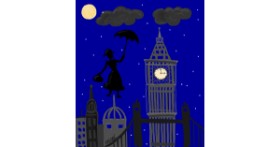 Drawing of Umbrella by GreyhoundMama