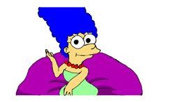 Drawing of Marge Simpson by Ziluolan