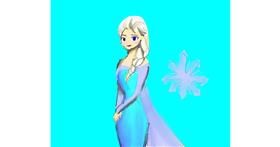 Drawing of Elsa (Disney) by Pinklet