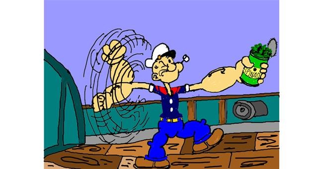 Drawing of Popeye by SAM AKA MARGARET 🙄