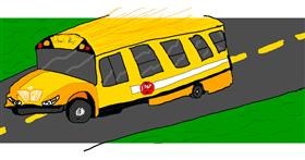 Drawing of Bus by Laum