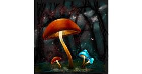 Drawing of Mushroom by Andromeda