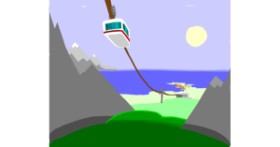 Drawing of Cable car by Mari