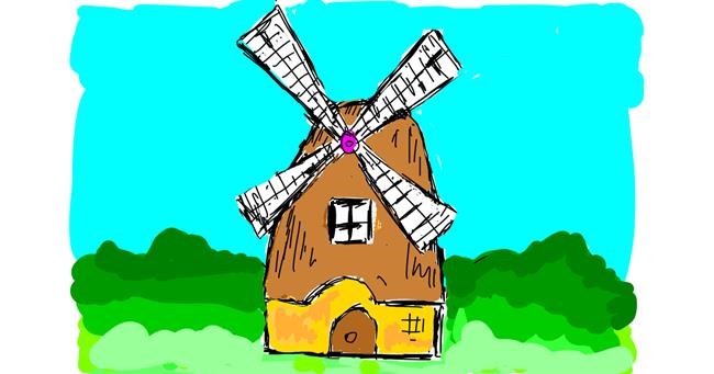 Drawing of Windmill by Lsk