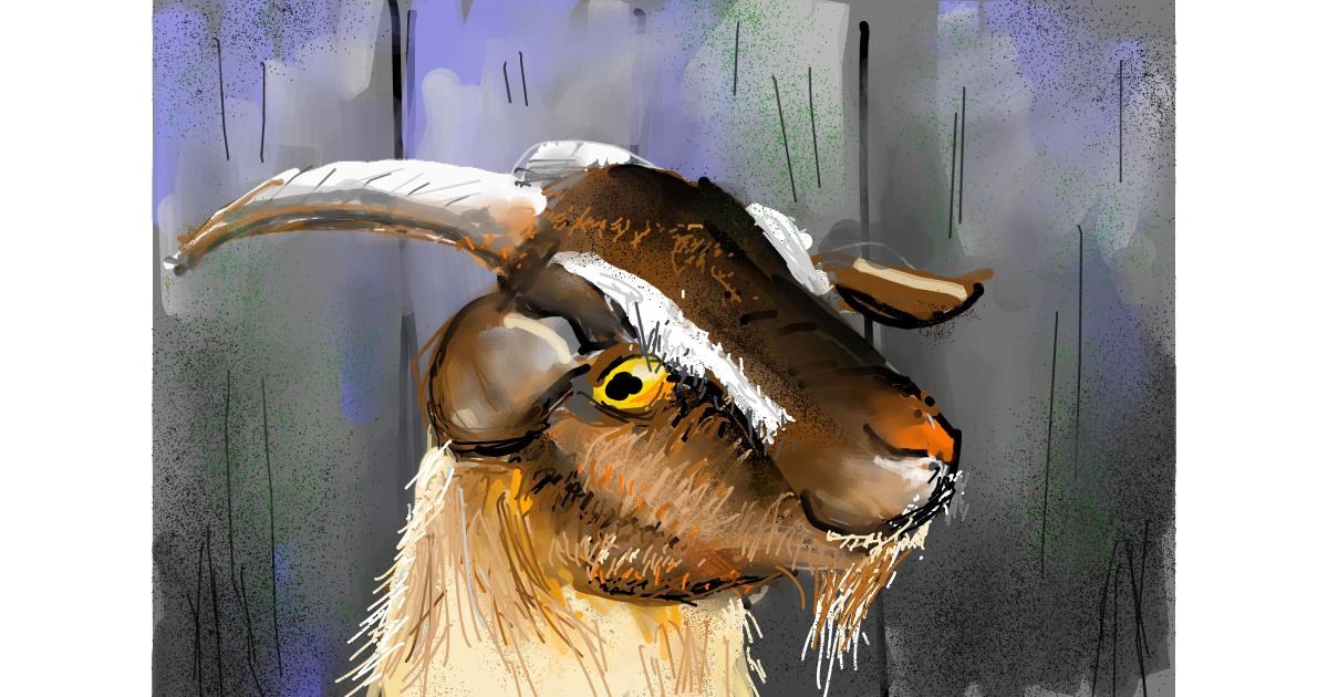 Drawing of Goat by Swastikaa 