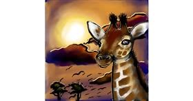 Giraffe-Zeichnung von Leah