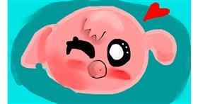 Drawing of Pig by Fin_go