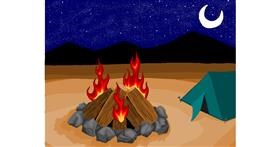 Drawing of Campfire by Notbob27 
