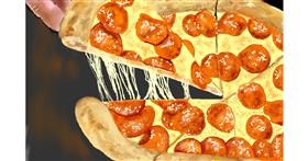 Drawing of Pizza by GJP