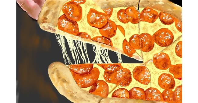 Drawing of Pizza by GJP