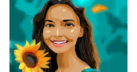Drawing of Sunflower by Herbert