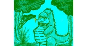 Drawing of T-rex dinosaur by JAKE