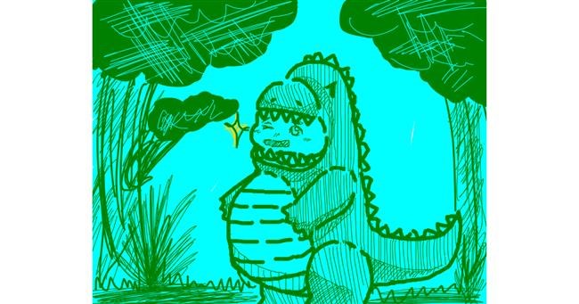T-Rex Dinosaurier-Zeichnung von JAKE